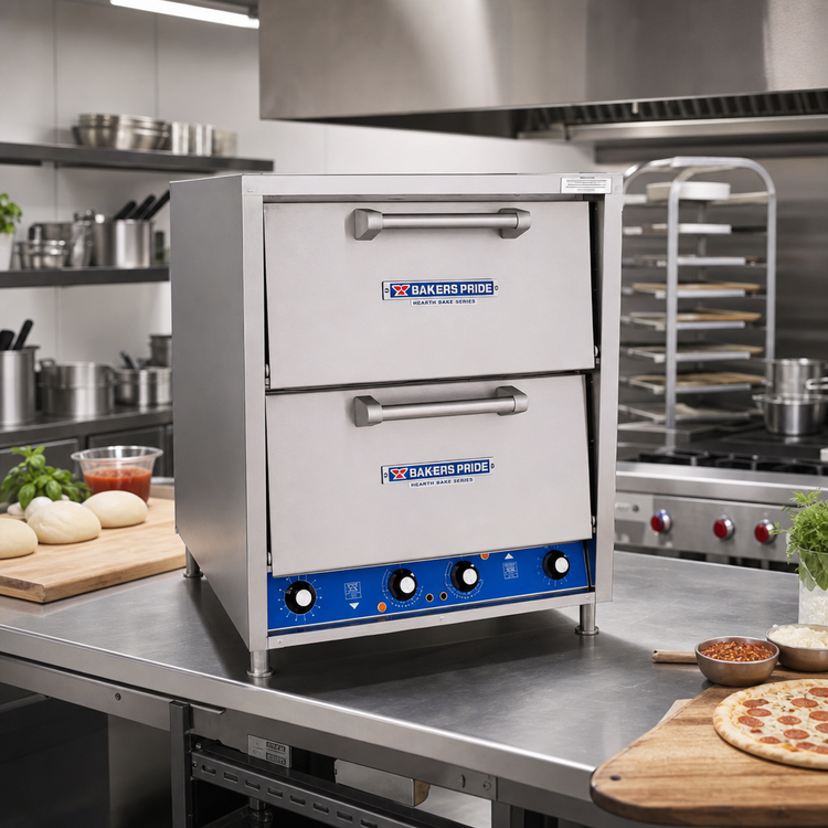 Product image #3 for Bakers Pride HearthBake Series Countertop Electric Two-Deck Hearth Oven