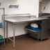 Thumbnail image #2 for Eagle Group Straight Clean Dishtable, 60 x 30 x 43.5 Inch, Left-to-Right Operation, 16/430 Stainless Steel Top