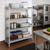 Thumbnail image #2 for Fermostock 4-Tier Perforated Add-On Polymer Shelving Unit, 31 x 22 x 71 Inches, Gray