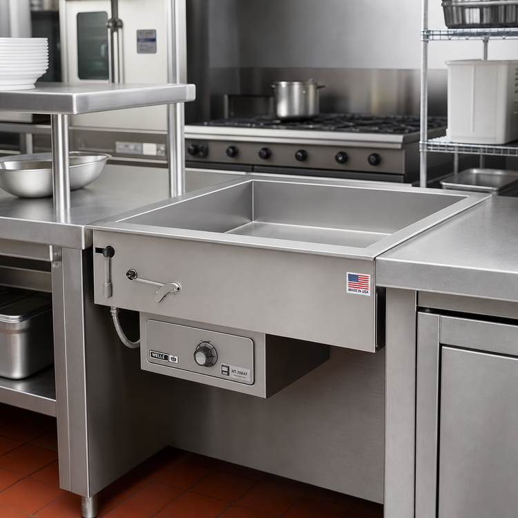 Product image #2 for Wells HT-200AF Built-In Electric Bain Marie Hot Well with Auto Water Fill, 2 Full-Size Pan Capacity
