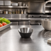 Thumbnail image #3 for American Metalcraft Black Round Satin Stainless Steel Sauce Cup, 1-1/2 oz.