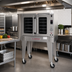 Thumbnail image #2 for Platinum Full-Size Single Deck Standard-Depth 50,000 BTU Gas Convection Oven with Touchscreen Controls and Independent Doors