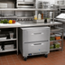 Thumbnail image #2 for Victory Refrigeration 27-Inch 1-Section 2-Drawer Undercounter Freezer, Self-Contained Rear-Mounted