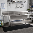 Thumbnail image #2 for Eagle Group BlendPort® BPS-1854-3-FE 3-Compartment Stainless Steel Sink, 59"W, 18" x 18" Bowls, 12" Deep, Legs, No Drainboards