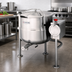 Thumbnail image #2 for Cleveland Range KDL25T 25-Gallon Direct Steam Tilting Kettle with Open Tri-Leg Base