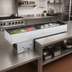 Thumbnail image #2 for Atlas Metal RMLX-2 Slim-Line 2-Pan Remote Refrigerated Drop-In Cold Well with 3-Inch Recessed Top