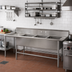 Thumbnail image #2 for Eagle Group S14 Series 3-Compartment 14-Gauge 304 Stainless Steel Sink with Left Drainboard, 95-1/2-Inch