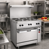 Thumbnail image #3 for Vulcan 36-Inch Electric Restaurant Range with 3 Hot Tops and Standard Oversized Oven, 480V