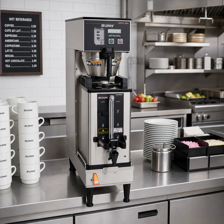 Product image #2 for BUNN BrewWISE Single Soft Heat Satellite Coffee Brewer, 1-1/2 Gallon Server Capacity, 120V