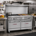 Thumbnail image #2 for Southbend Ultimate 60-Inch Gas Restaurant Range with 2 Open Burners, 48-Inch Griddle, Convection Oven and Cabinet Base