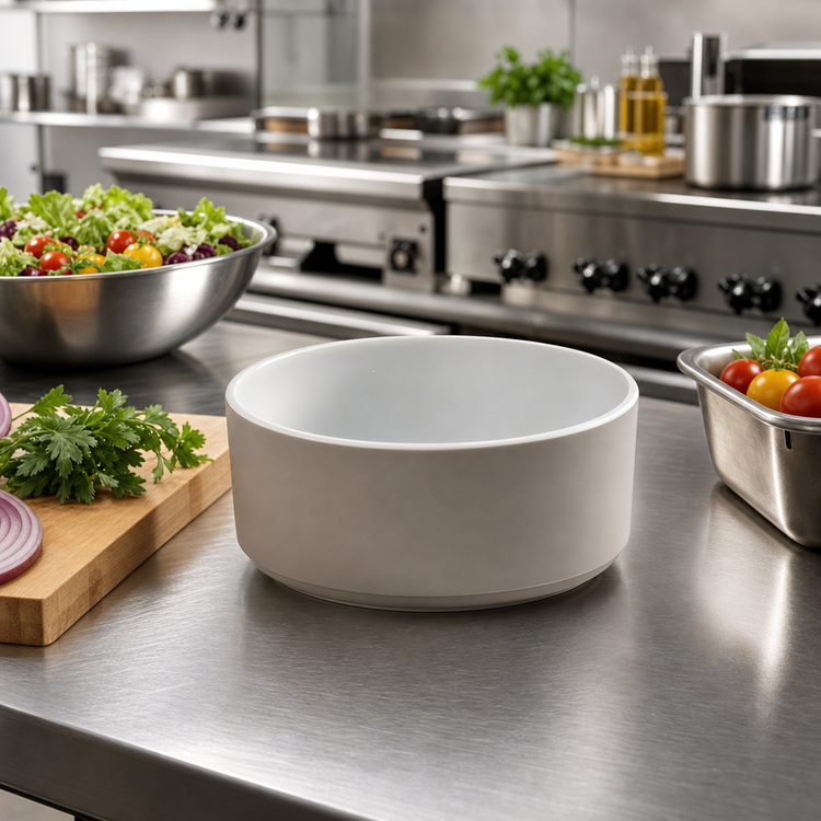 Product image #2 for American Metalcraft 32 oz Mocha Round Melamine Bowl