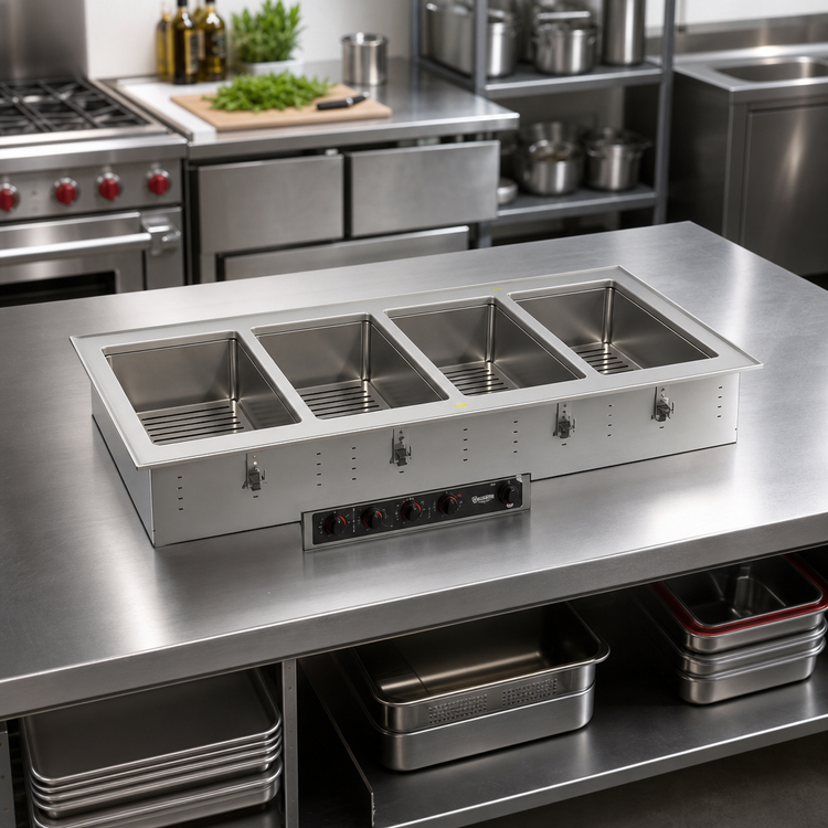 Product image #2 for Vollrath 1-Well Stainless Steel Dry Drop-In Hot Food Well with Infinite Control, 120V
