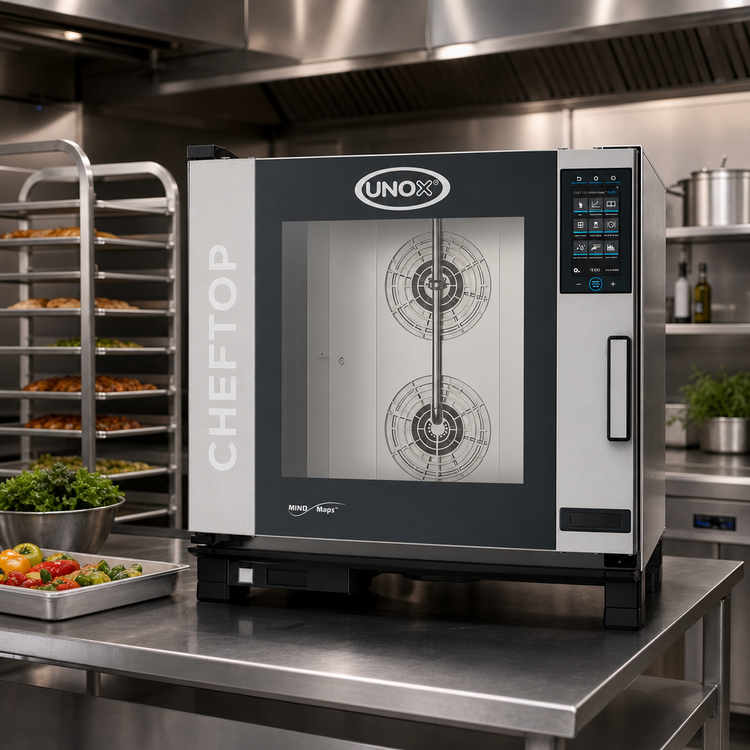 Product image #2 for UNOX ChefTop MIND.Maps Plus Gas Countertop Combi Oven / Steam Oven, 6 Full-Size Sheet Pan / 12 Hotel Pan Capacity