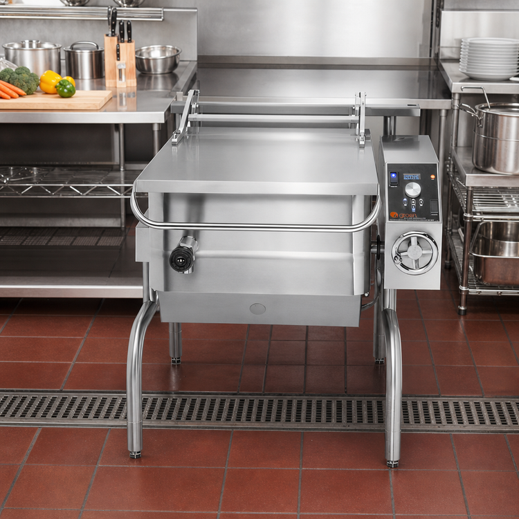Product image #2 for Groen BPM-30EC 30-Gallon Electric Manual Tilt Braising Pan with Classic Controls