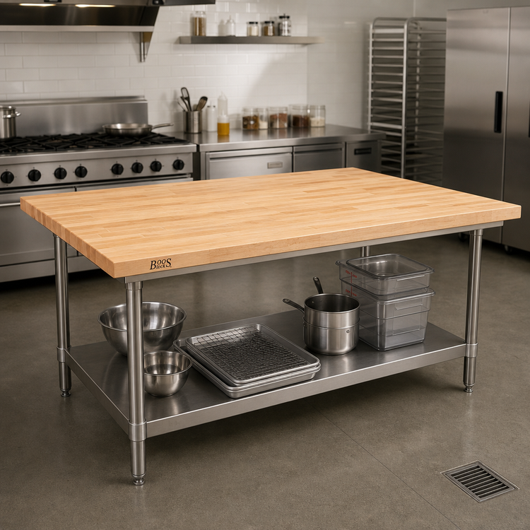 Product image #2 for Boos Block Northern Hard Rock Maple Blended Edge Grain Kitchen Countertop, 60 x 42 x 1-1/2 Inch, Oil Finish