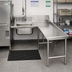 Thumbnail image #2 for Advance Tabco L-Shaped Right-Hand Island Soil Dishtable with Pre-Rinse Sink, 71 Inch, 14 Gauge 304 Stainless Steel
