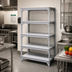 Thumbnail image #3 for Cambro Camshelving Premium Solid Shelf Kit, 24 x 36 Inch, 5 Shelves, Speckled Gray