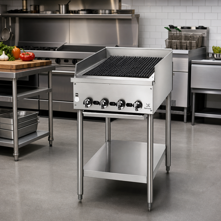 Product image #2 for Supreme JB-12-F 12" Gas Floor Model Radiant Charbroiler