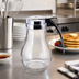 Thumbnail image #2 for Winco 14 oz Thumb-Operated Glass Syrup Dispenser with Chrome-Plated Top