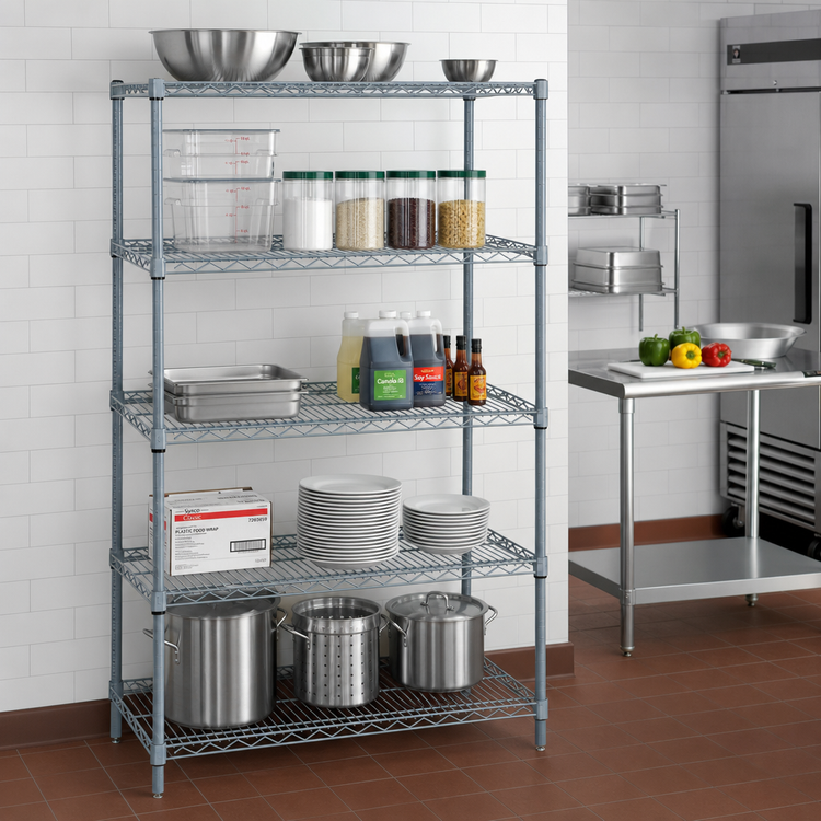 Product image #2 for Quantum 30 x 21 x 63-Inch 5-Shelf Stationary Wire Shelving Starter Kit