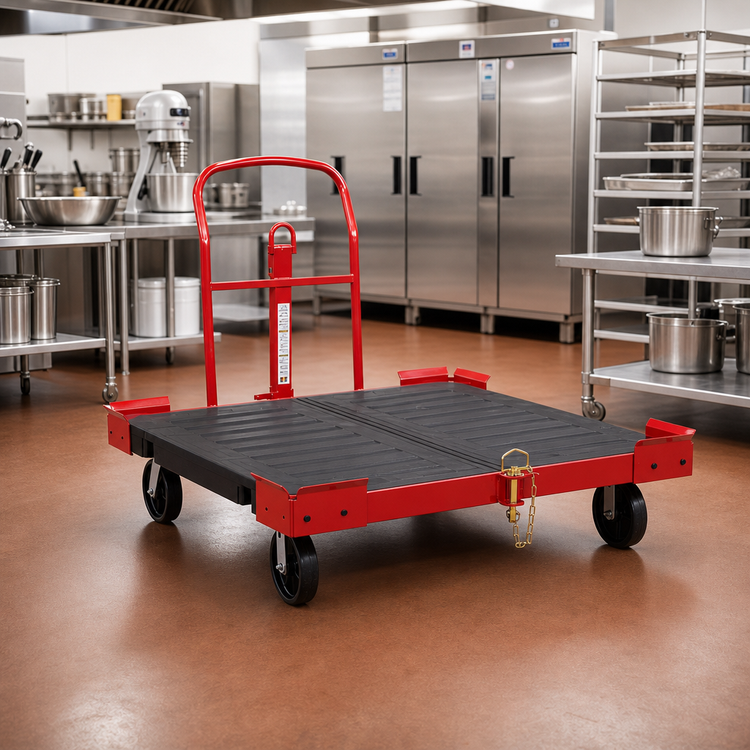 Product image #2 for Towable Pallet Cart for 50 x 50 Pallets, 2500 lb Capacity, Powder-Coated Steel