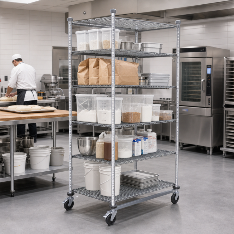 Product image #2 for Quantum 24-Inch Overhead Track Shelving Mobile Kit, Gray Epoxy Antimicrobial Finish
