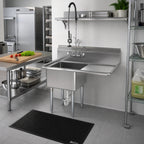 Thumbnail image #2 for John Boos E1S8-15-14R15-X 1-Compartment Stainless Steel Sink with Right Drainboard, 14-Inch Deep Bowl, 18-Gauge 300 Series, Galvanized Legs