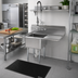 Thumbnail image #2 for John Boos E-Series 1-Compartment Sink with Right Drainboard, 14-Inch Deep Bowl, 18-Gauge Stainless Steel