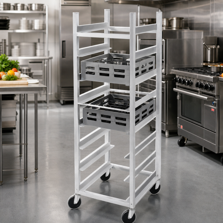 Product image #3 for Channel Manufacturing Aluminum Glass Rack Dolly for 20 x 20 Racks, 8-Slot