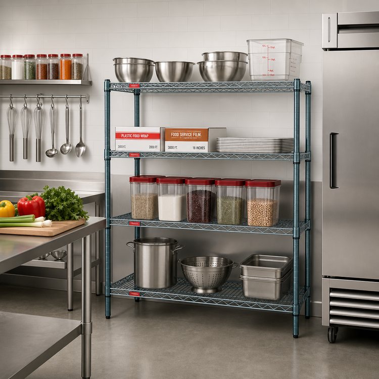 Product image #2 for Eagle Valu-Gard 72-in. W x 21-in. D x 63-in. H 4-Tier Wire Starter Shelving Unit