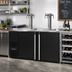 Thumbnail image #2 for Pro-Line E-Series Dual Temperature Wine Cooler Dispenser, 2-Section, 59-1/2 Inch Wide, Self-Contained, 8 1/6 Barrel Capacity