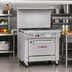 Thumbnail image #2 for Southbend Ultimate 36-Inch Gas Restaurant Range with 5 Open Burners, Cabinet Base, and Stainless Steel Hi-Shelf