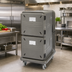 Thumbnail image #2 for Cambro Pro Cart Ultra Electric Front-Loading Cold Food Pan Carrier with 2 Cold Compartments and 16 GN 1/1 Pan Capacity