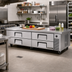 Thumbnail image #2 for True 4-Drawer Refrigerated Chef Base with 86-1/4 Inch Stainless Steel Top, Self-Contained Side-Mounted Refrigeration