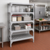 Thumbnail image #3 for Cambro Camshelving Premium 21 x 36 Inch Vented and Solid 5-Shelf Kit, Speckled Gray
