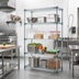Thumbnail image #3 for EAGLEbrite Zinc Double-Mat Wire Shelving Starter Unit, 4-Tier, 36W x 18D x 74H