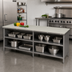 Thumbnail image #2 for John Boos 96-Inch x 30-Inch Reversible Poly Top Work Table with Open Front Stainless Steel Cabinet Base and Undershelf