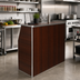 Thumbnail image #3 for Flash Furniture Amara 4 Ft. Folding Portable Bar Table with Walnut Woodgrain Laminate Top