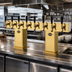 Thumbnail image #2 for Perlick Extra High Countertop Bridge Tee Glycol-Cooled Draft Beer Tower, Tarnish-Free Brass, 24 Faucets