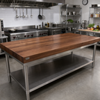 Thumbnail image #2 for John Boos Boos Block WALKCT3-9638-O American Black Walnut Full-Length Edge Grain Kitchen Countertop, Flat No-Backsplash, 96 x 38 x 3 Inches