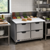 Thumbnail image #3 for Beverage-Air 48-Inch Two-Section Sandwich Top Refrigerated Prep Table with 4 Drawers
