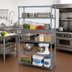 Thumbnail image #2 for Quantum Gray Epoxy Antimicrobial Wire Shelving Starter Kit, 48