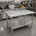 Thumbnail image #2 for John Boos Stallion 60 Inch W x 36 Inch D Stainless Steel Work Table with 1-1/2 Inch Rear Up-Turn and Undershelf