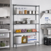 Thumbnail image #2 for Valu-Master 4-Tier Add-On Wire Shelving Unit, 48W x 18D x 63H, Pewter Gray Epoxy Finish