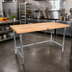 Thumbnail image #2 for John Boos SNB16 72-Inch x 36-Inch Wood Top Work Table with Stainless Steel Base