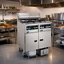 Thumbnail image #2 for Solstice Reduced Oil Volume Electric Floor Model 3-Fryer System with Built-In Filter Drawer and 30 lb. Tanks