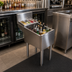 Thumbnail image #2 for Top Shelf TSD Series Insulated Stainless Steel Underbar Bottle Storage Bin with 8 Condiment Cups