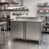 Thumbnail image #2 for Eagle Group Spec-Master Enclosed Work Table with Hinged Doors, 84 x 30 Inches, 4-1/2 Inch Backsplash