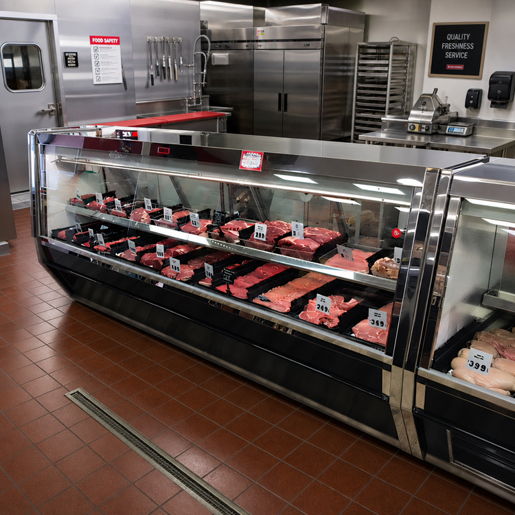 Product image #2 for Howard-McCray 40E Series 148-1/2-Inch Wide Full-Service Self-Contained Red Meat Service Case