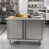 Thumbnail image #2 for Eagle Spec-Master 72 Inch x 30 Inch Stainless Steel Cabinet Base Work Table with Hinged Doors